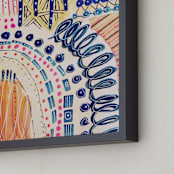 "Shakti Hand Painted" - Art Print in Warm Summer by Melanie Biehle - Frame Close-up