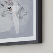 " BELIEVE " - Art Print in Misty Grey by Acadreamia Designs - Frame Close-up