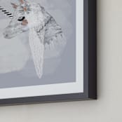 " BELIEVE " - Art Print in Misty Grey by Acadreamia Designs - Frame Close-up