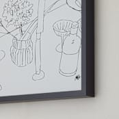 "We'll Dine by Candlelight" - Art Print in Ink Black by Nicole Simms - Frame Close-up