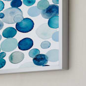 "Bubbly - blue tonic" - Art Print in blue tonic by Kiana Lee - Frame Close-up