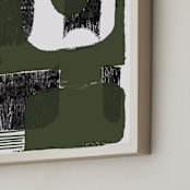 "Part of the fun 1" - Art Print in Urban Green by Bethania Lima - Frame Close-up