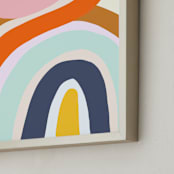 "Swish" - Art Print in Tangerine by Haley Warner - Frame Close-up