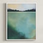 "Whispering Pines" - Art Print in Whisper Green by AlisonJerry - Framed Canvas