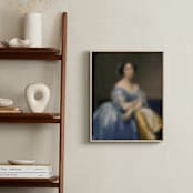 "Lady in Blue" - Art Print in azure by Claire - In a Room
