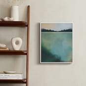 "Whispering Pines" - Art Print in Whisper Green by AlisonJerry - In a Room