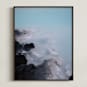 "Minerals #2" - Art Print in ice blue by Claire Duda - Framed
