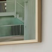 "Minty Poolhouse" - Art Print in Minty by C. Lorraine Design - Frame Close-up