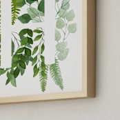 "Floral Monogram H" - Art Print in mint green by Helga Wigandt - Frame Close-up