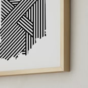"State Lines, Indiana" - Art Print in Black by Owl and Toad - Frame Close-up