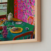 "After Tea" - Art Print in Sienna by Jess Franks - Frame Close-up