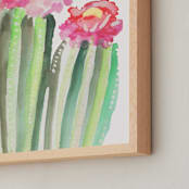 "Cactus Flower" - Art Print in Cactus Flower pink by Christi Parks - Frame Close-up