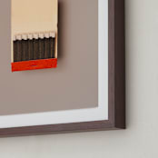"Unstruck Red" - Art Print in Color Match Red by Andrew McClintock - Frame Close-up