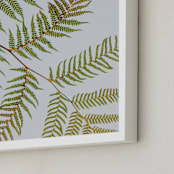 "Synthesis" - Art Print in Fern Green by Shannon Terrell - Frame Close-up