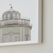 "Castle in the Sky" - Art Print in Mint by Laura Bercovich - Frame Close-up