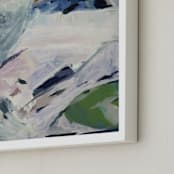 "HOB Landscape 1" - Art Print in Serenity Blue by Caryn Owen - Frame Close-up