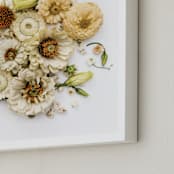 "Peaceful Heart" - Art Print in Garden Cream by Theresa Bear - Frame Close-up