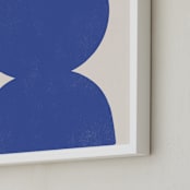 "Ceramic Vase Still Life" - Art Print in Brave Blue by Roseanne Kenny - Frame Close-up