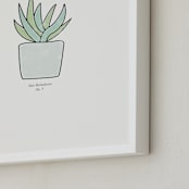 "Succulent fig. 3" - Art Print in Minty by Stacey Meacham - Frame Close-up