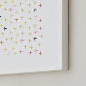 "Think positive" - Art Print in Sunshine by Stacey Meacham - Frame Close-up