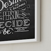 "Emerson Quote" - Art Print in Black & White by Amanda Paulson - Frame Close-up