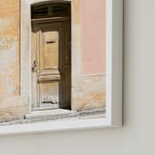 "Défense D'afficher, Marseille" - Art Print in Pale Peach by Jacquelyn Sloane Siklos - Frame Close-up