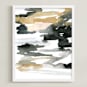"Stormy Sunrise" - Art Print in Golden by Melanie Severin - Framed