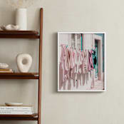 "Rainbow of Laundry" - Art Print in Purple Pink by Heather Loriece - In a Room
