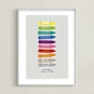 "Color Your World" - Personalized Art Print in Cloud by Ann Gardner - Framed
