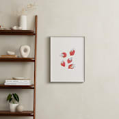 "Strawberries" - Art Print in Strawberry Red by Catilustre - In a Room
