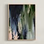 "Reeves Rain" - Art Print in Moss Green by Melissa Stone Mangham - Framed Canvas