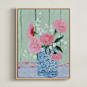 "Garden Symphony No. 2" - Art Print in Dusty Rose by Lottie Aldarwish - Framed Canvas