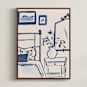 "Pretty Room" - Art Print in Vanilla by Teju Reval - Framed Canvas