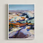 "On the Rocks I" - Art Print in quartz by Jess Franks - Framed Canvas