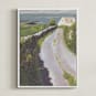 "Inis Mor I" - Art Print in Moss Green by Lucrecia Caporale - Framed Canvas
