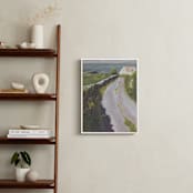 "Inis Mor I" - Art Print in Moss Green by Lucrecia Caporale - In a Room