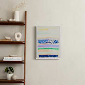 "Happy Inside" - Art Print in Apricot Sunshine by HAPI ART - In a Room