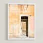 "Défense D'afficher, Marseille" - Art Print in Pale Peach by Jacquelyn Sloane Siklos - Framed