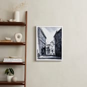 "Theater of space II" - Art Print in Shadow Blue by Cailin Nikel-Zueger - In a Room