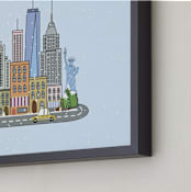 "My love for new york" - Art Print in sky by Ariel Troche - Frame Close-up