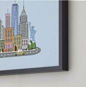 "My love for new york" - Art Print in sky by Ariel Troche - Frame Close-up