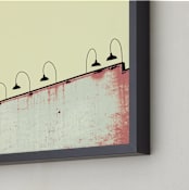 "Cantina Sunset" - Art Print in Creamy Yellow Sunset by Von Sides - Frame Close-up