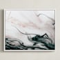 "Ethereal Flow" - Art Print in Ocean Sunset by Melanie Severin - Framed Canvas