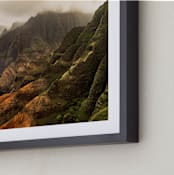 "Na Pali Coast, Kauai, HI" - Art Print in White by TImothy Mollen - Frame Close-up