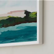 "Lahaina Seascape" - Art Print in Deep Sea by Caryn Owen - Frame Close-up