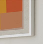 "Come And Stay With Me 1A" - Art Print in Albers Orange by Alain Castoriano - Frame Close-up
