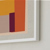 "Come And Stay With Me 2A" - Art Print in Albers Orange by Alain Castoriano - Frame Close-up