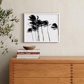 "Palm Trees in the Wind" - Art Print in Noir by BeachPaperCo - In a Room