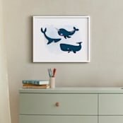 "My Best Friends" - Art Print in Ocean Blue by Kathy Par - In a Room