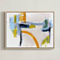 "Feeling The Day 2" - Art Print in Periwinkle by Karyn Denten - Framed Canvas